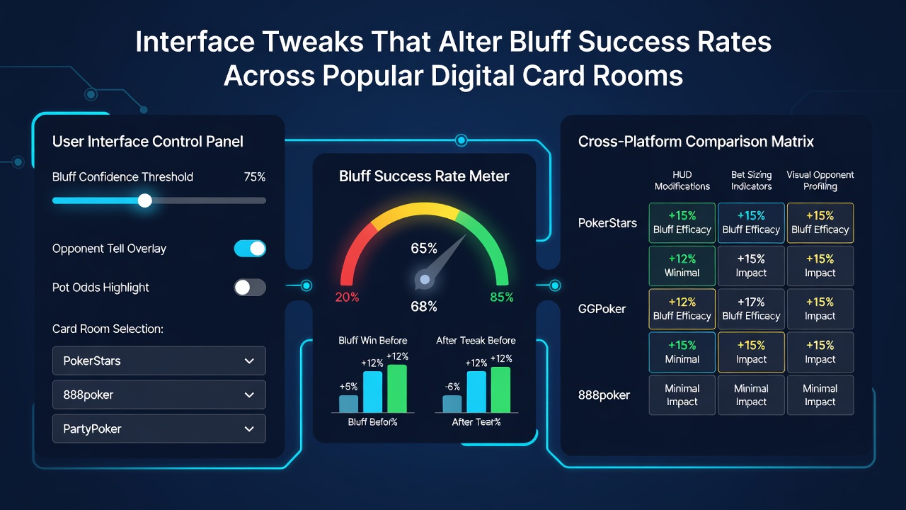 Comparison of poker table interfaces highlighting animation speed and control placement differences