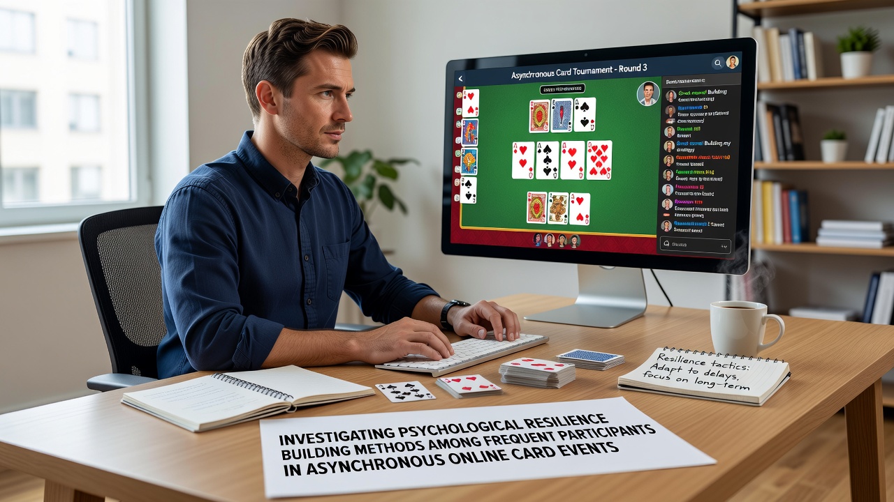Frequent participants engage in asynchronous online card events on digital platforms during evening hours