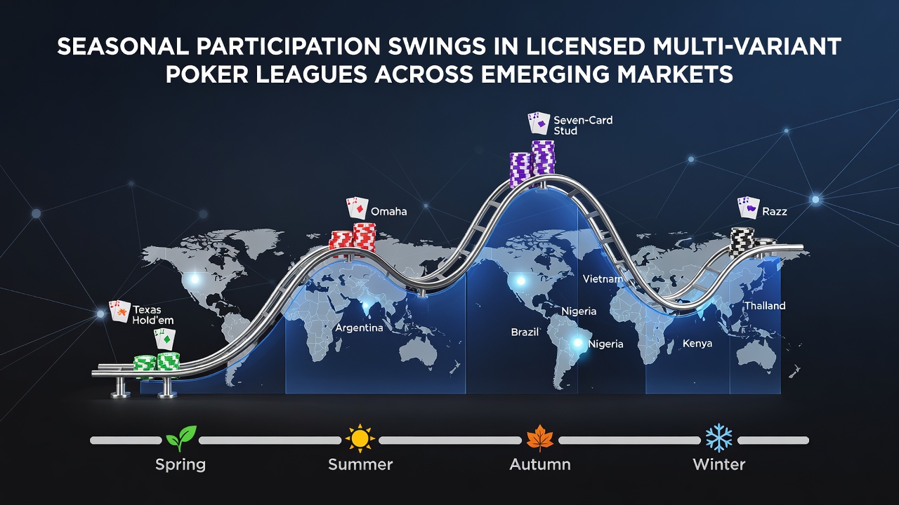 Players engaged in multi-variant poker tournaments across emerging market leagues during peak seasonal periods